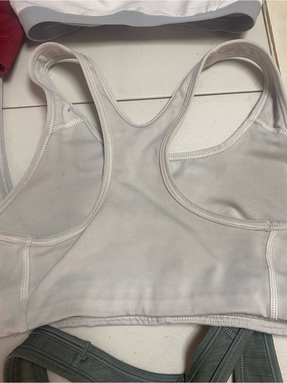 Nike Sports Bra Set - Red, White & Gray Mix - Picture 10 of 16